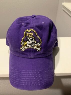 Nike Purple ECU Pirates Baseball Cap with Yellow Embroidered Logo